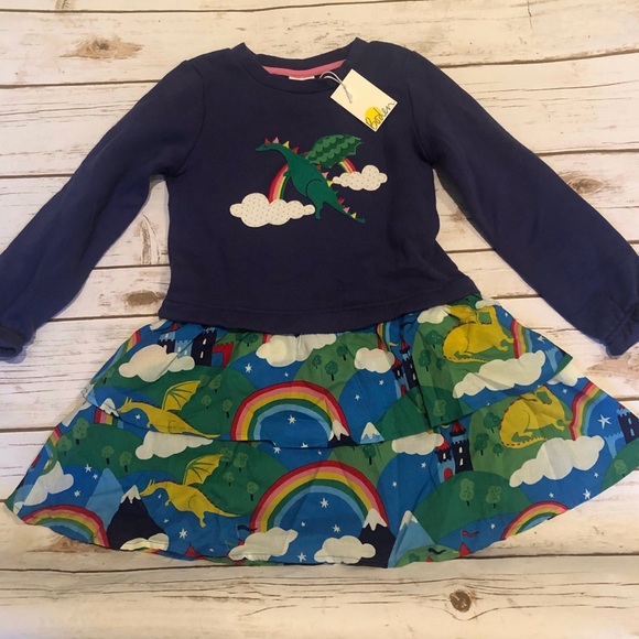 Mini Boden dragon sweater dress